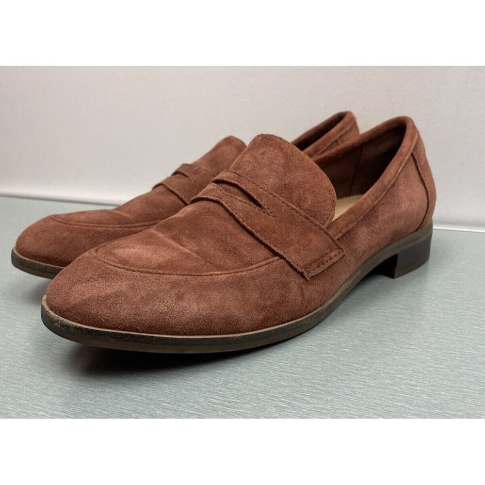 WOMEN'S Clarks Ultimate Comfort Brown Suede Penny Loafers Size 6.5  Flats Shoes